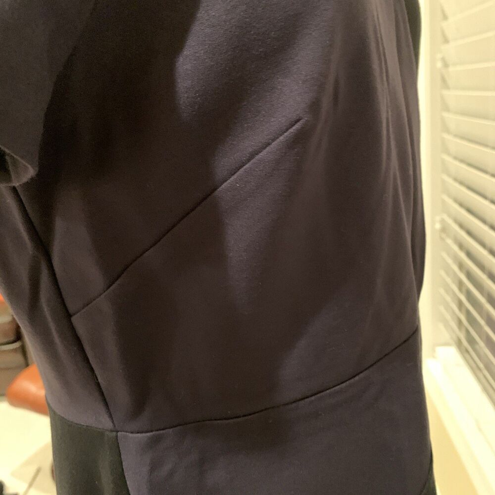 Ann Taylor Dress Womens Size 6 Color Block Sheath Short Sleeves Purple/Black - Picture 8 of 8